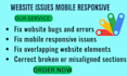 fix website issues mobile responsive bugs layout design navigation problems