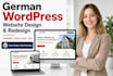 design redesign german wordpress website, wordpress development, membership site