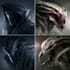 create dark art illustration or horror creature concept