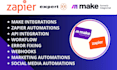 custom automate make com, made coma automation, makecom, n8n automation, zap