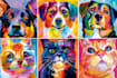 make high quality animal pop art illustration
