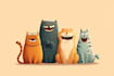 draw a cute and funny cartoon illustration