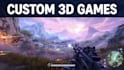 make 3d unity game with gameplay mechanics and build