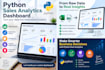 create a professional python sales analytics dashboard