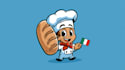 design deli restaurant brand mascot logo with express