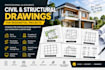 do civil and structural engineering design for california city permit drawing