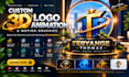 create a custom 3d animated logo intro and motion graphics