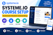 set up your systeme io course and automate student onboarding