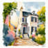 a watercolor house illustration