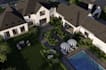 visualize3d luxurious modern house,front elevation,landscape design,basement gym