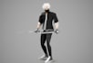 create retro lowpoly india game character model, psx style, ps2, ps1, super n64