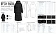 design tech pack for puffer, quilted, and packable jackets for manufacturing