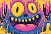 create psychedelic and trippy style illustration
