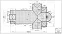 draw 2d church elevation plan, site plan, foundation drawing roofing and framing