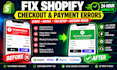 fix shopify checkout payment gateway errors stripe paypal tax setup