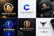 design professional crypto token and  blockchain logo