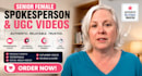 record english senior female spokesperson ugc ads female presenter video actor
