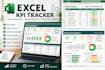create an excel KPI tracker and performance report