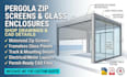draft shop drawings for pergola zip screens and glass enclosures