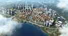 design 3d community landscape, public playground layout plan, parking lot render