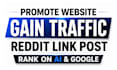 traffic reddit link post ai website promotion