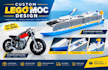 custom lego moc design 3d toy car technical lego model with instructions renders