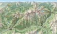 create illustrated hiking trail map, trekking and adventure map