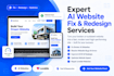 fix broken ai website bugs redesign UI UX repair website speed lovable websites