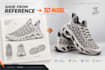 model your shoe from reference images in 3d