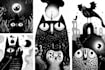 draw black and white illustrations
