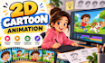 create simple 2d cartoon animation video and characters