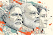 create satirical political cartoon illustrations