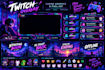 design twich overlay ,gaming graphics and pixel art