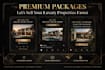 design luxury real estate posts, property flyers, social media ads and brochures