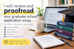 review and proofread your graduate school application essay