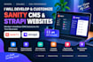 develop and customize sanity cms and strapi websites