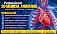 create a professional 3d medical animation, surgery, anatomy animation video