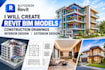 create revit bim models  construction drawings interior design  exterior design
