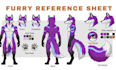 design furry reference sheet for your fursona or oc character