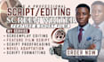 be scriptwriter, write, edit movie script, screenplay, screenwriting, tv series