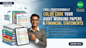 professionally color code your audit working papers and financial statements