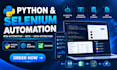 build python automation, selenium bots, web scrapers and data extraction tools