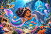 create cute mermaid characters for childrens books