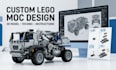 design custom lego moc, 3d lego model and building instructions