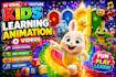 3d pixar style ai animation, ai storytelling, kids song, learning videos