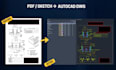 convert PDF to autocad dwg with fast turnaround