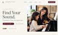 design wix music school website squarespace music lessons instructor website