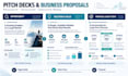 design a professional executive business presentation or pitch deck