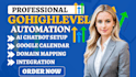 gohighlevel ai chatbot sms automation domain mapping google calendar integration