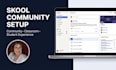 build and edit online course video, design course website, setup skool community